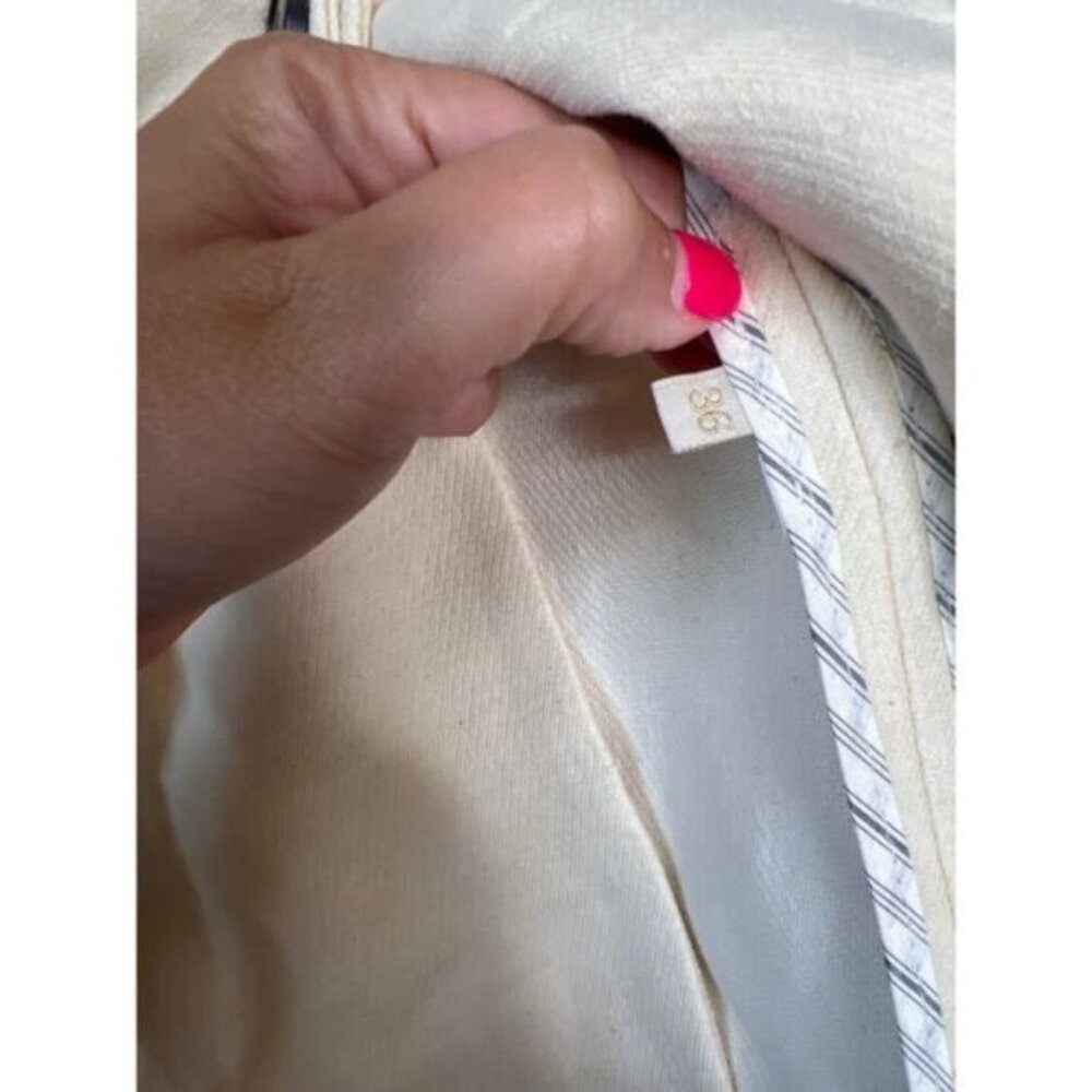 NEW Vanessa Bruno Christen Sleeveless One Chest Pocket Jacket Beige Size: 36 - Picture 7 of 8